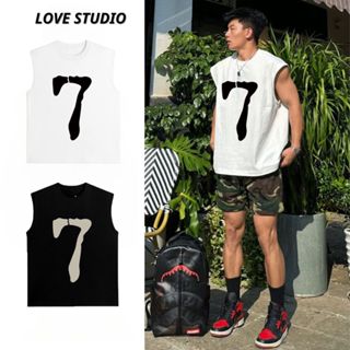Áo Ba Lỗ , Áo TankTop nam nữ in hình số 7 Unisex form rộng Lovestudio cotton mát mềm dày dặn [BL22]