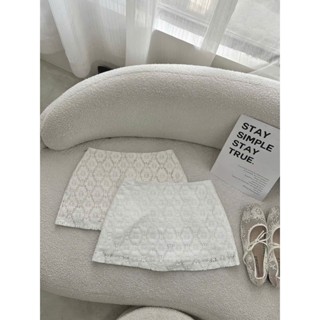 CHÂN VÁY REN XỊN DÁNG NGẮN - R03, form chữ A có lót trong, họa tiết ren to size SML