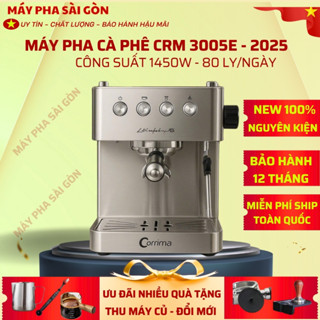 [ HCM] HỎA TỐC - Máy pha cà phê CRM Gemilai 3005E cafe espresso Tặng kèm nhiều quà tặng