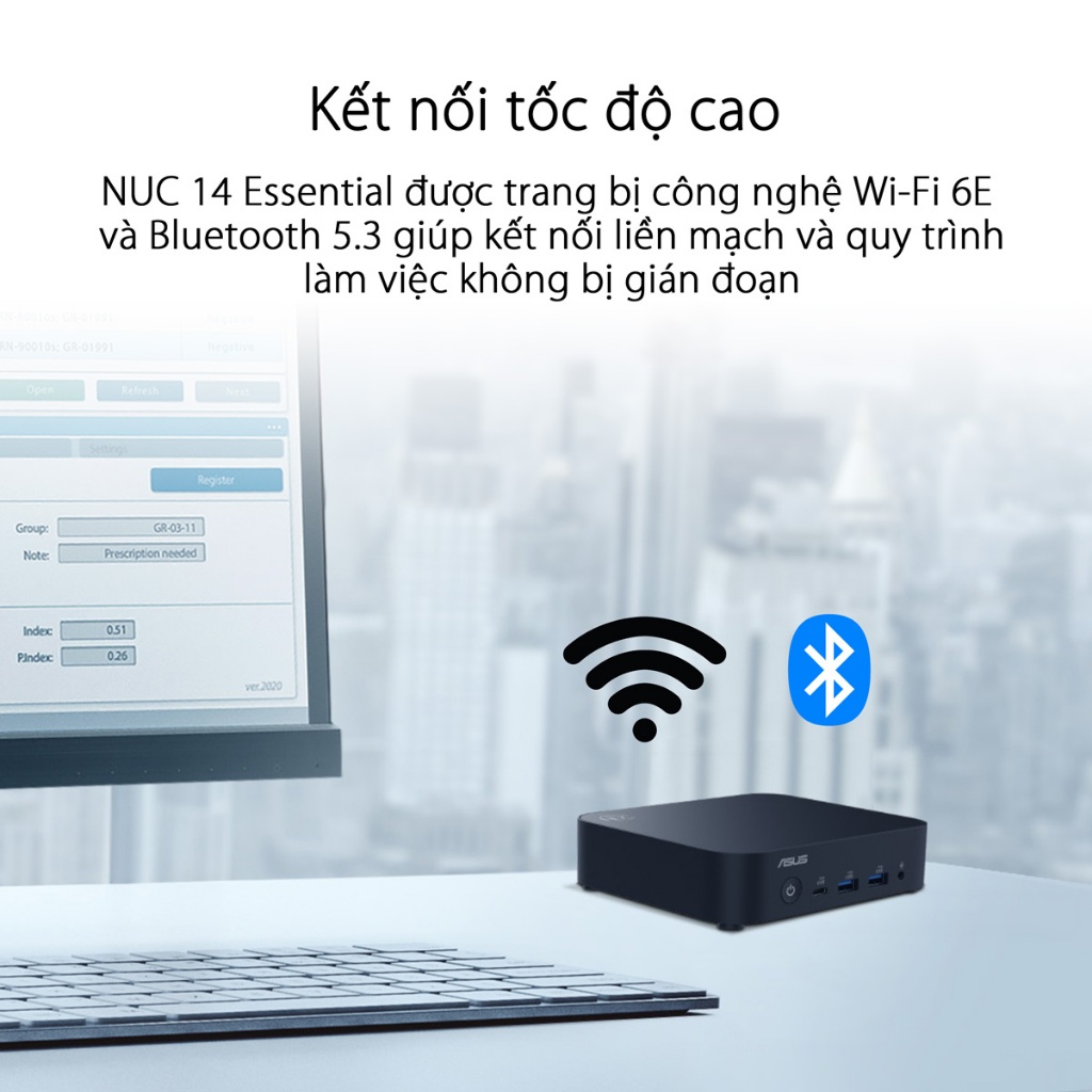 Mini PC ASUS NUC 14 Essential Intel N150 N355 N97, DDR5, Tiết Kiệm Điện, Wifi 6E, 3 Màn 4K | BigBuy360 - bigbuy360.vn