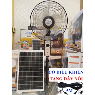  quạt sạc tích điện năng lượng mặt trời 16 inch chính hãng SOLAR FAN HS198 HS889 25W 30000 mah động cơ không chổi than 