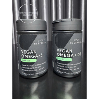 [ ĐỦ BILL STORE + AIR] Viên uống dầu Tảo Sports Research Vegan Omega 3 Algae Oil 60 viên thuần chay
