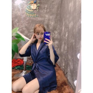 Áo choàng ngủ phi lụa sang chảnh dưới 60kg