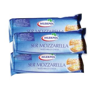 Phô mai tảng Mozzarella Ba Lan Mlekpol gói 1kg (chiết từ tảng 2,5kg) - [CHỈ SHIP HỎA TỐC HN]