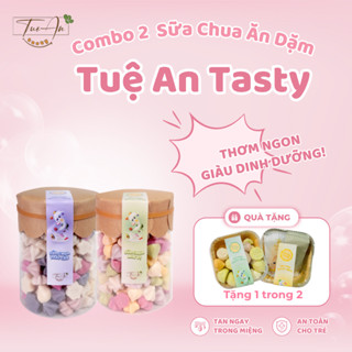 Combo 2 Hũ Bánh Sữa Chua Khô Mix Vị Ăn Dặm 500ml Tuệ An Tasty Trái Cây Rau Củ Sữa Chua Hy Lạp