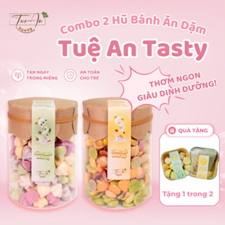 Combo2 Hũ 500ml Bánh Ăn Dặm Tuệ An Tasty Sữa Chua Khô Mix Vị Lòng Đỏ Rau Củ Giàu Chất Xơ Vitamin