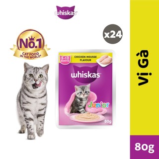 Combo Pate Cho Mèo Con Whiskas Junior 80g