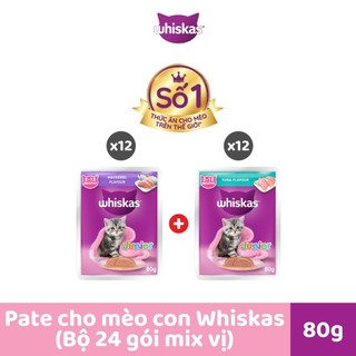 Combo Pate Cho Mèo Con Whiskas Junior 80g