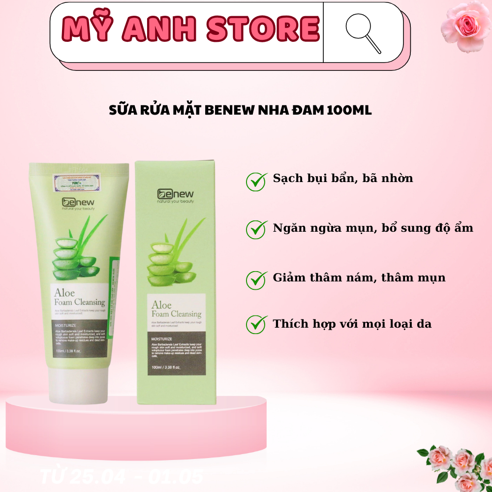 SỮA RỬA MẶT BENEW NHA ĐAM 100ML