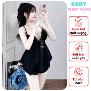 Đồ bộ ngủ hai dây mặc nhà có mút ngực CARY