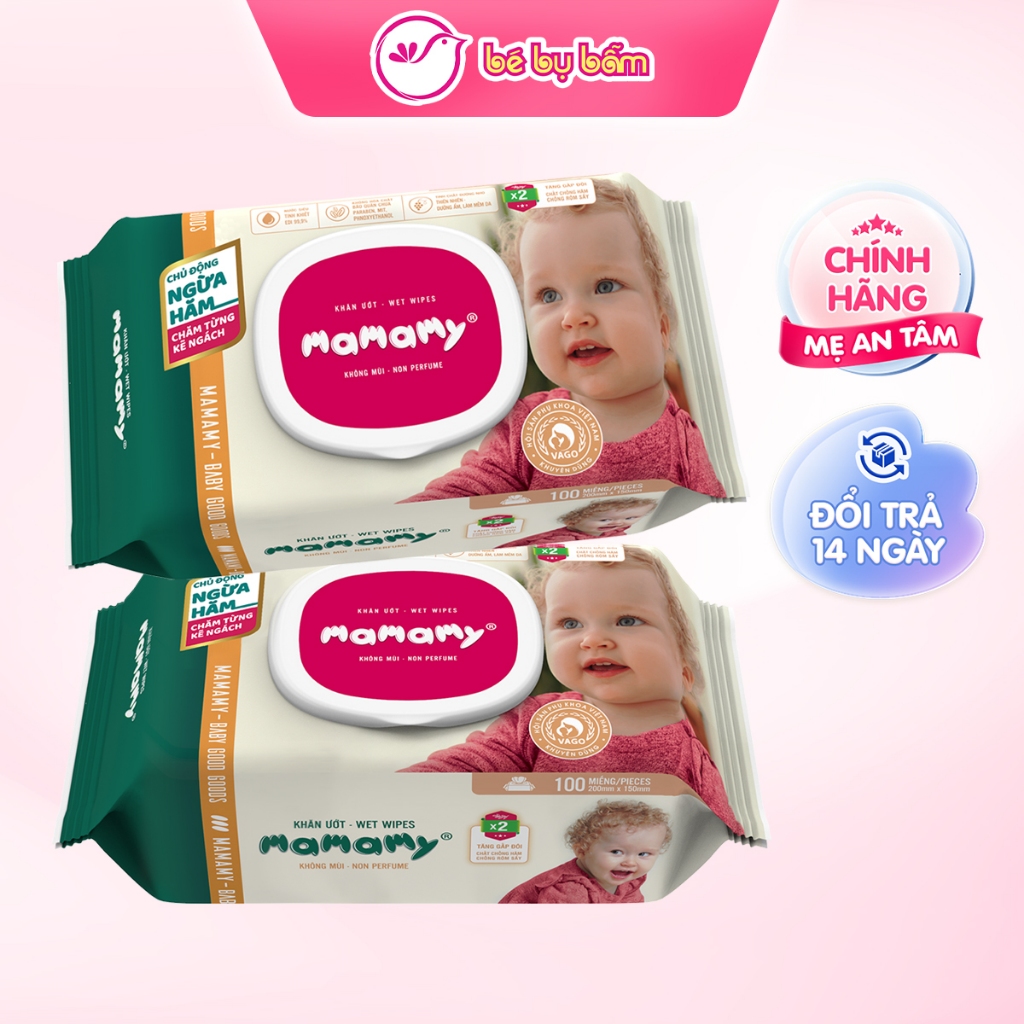 ❤️ [COMBO 3 GÓI] Khăn Ướt Cho Bé Mamamy, giấy ướt Mamamy Tropical Premium cao cấp, an toàn cho trẻ