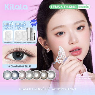 Kính áp tròng Kilala màu nâu CharmingBlue/BrightAmber/MysticGrey lens cận 6 tháng DIA 14.2mm có độ (0-7) 1 cặp