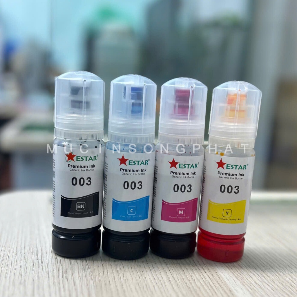 Bộ mực in 4 màu 70ML/chai Epson 003 EcoTank cho máy in Epson L1110/ L3110/ L3150/ L4150/ L1110