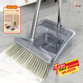 Bộ chổi quét nhà kèm hót rác GADI 2 trong 1 đa năng, gấp gọn tiện lợi chất liệu ABS bền đẹp chống mài mòn