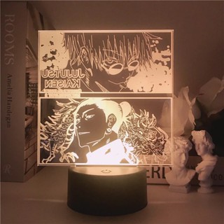  Đèn led 3D nhân vật anime Jujutsu Kaisen đèn ngủ anime Chú thuật hồi chiến đèn để bàn đèn quà tặng 