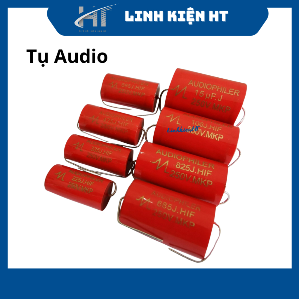 Tụ Audio, Audiophiler màu đỏ 250V 10uF - 47uF chất lượng tốt - Linh kiện HT