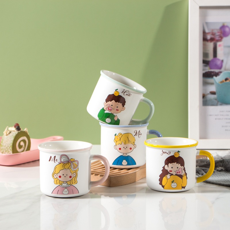 Cốc ly sứ Cặp đôi Me And You dễ thương GO HOME dung tích đựng trà, cafe, nước, quà tặng bạn bè