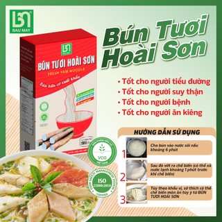  Bún Tươi Hoài Sơn Hữu Cơ Bầu Mây 200g – Bổ dưỡng dễ tiêu hóa dùng cho người ăn chay ăn kiêng dưỡng sức 
