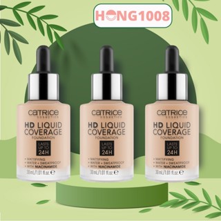 Kem Nền Catrice HD Liquid Coverage Foundation 24h 30ml của Đức Lớp Nền Hoàn Hảo cho da Hong1008
