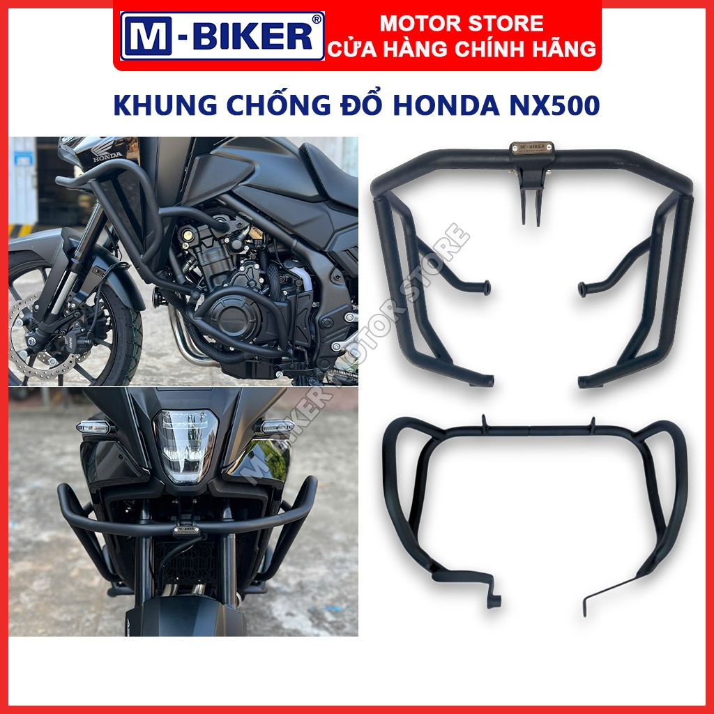 Khung chống đổ Honda NX500, Chống đổ khung trên NX500, Chống đổ khung dưới NX500 chính hãng MBIKER