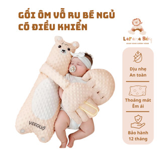 Gối ôm có bàn tay vỗ ru bé ngủ, thiết kế như bàn tay mẹ,chất liệu vải nhung hạt 3D cao cấp KÈM điều khiển