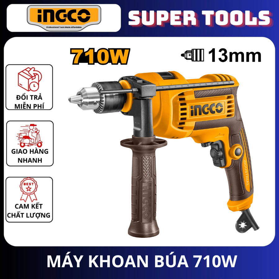 INGCO  Máy khoan búa 710W ID7118E