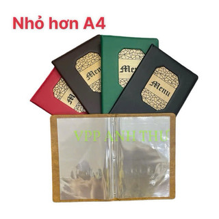 BÌA DA MENU CAO CẤP 2101 (KT BÌA : 20x30cm) - LÁ NHỎ HƠN A4