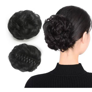 [ Giá sỉ ] Tóc giả búi kẹp xoăn, combo 10 cái