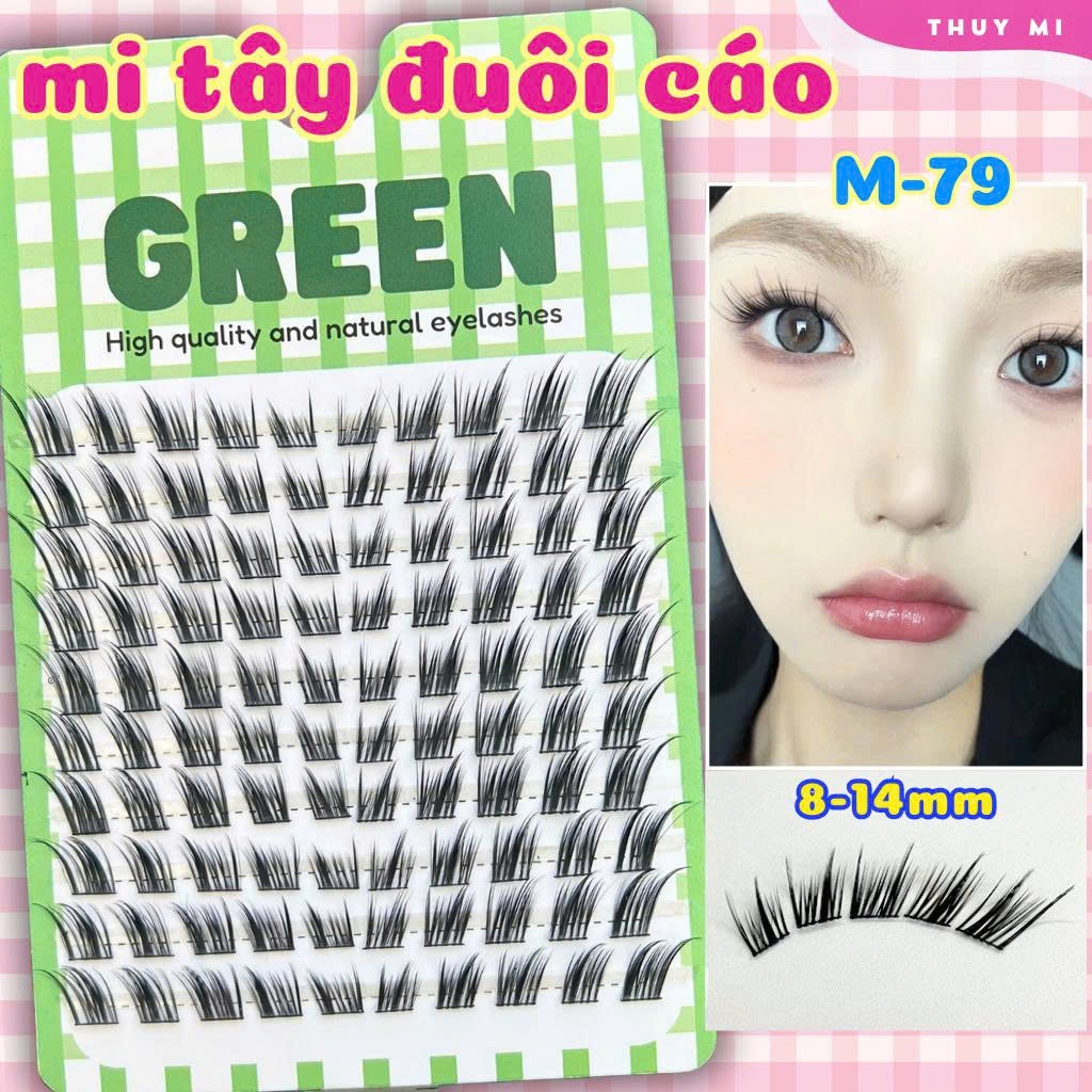 Mi Giả Cụm Đuôi Cáo Đậm M79 GREEN Thuỷ Mi