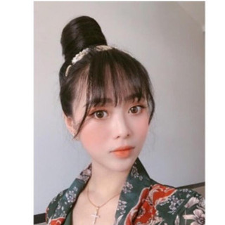 💖 COMBO HOÀN HẢO CHO NGƯỜI ÍT TÓC: MÁI THƯA TÓC THẬT + TÓC GIẢ BÚI DÀI 💖
