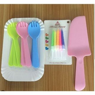 Bộ thìa dĩa sinh nhật(chữ nhật)