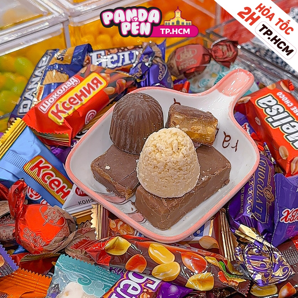 Socola Nga Gói 500g Mix Các Vị Ăn Vặt Panda Pẻn