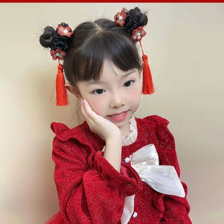 Búi natra màu đỏ dành cho em bé gái