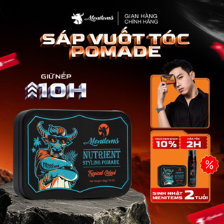 Sáp vuốt tóc Menitems, sáp tóc pomade, giữ nếp, tạo kiểu tự nhiên lên đến 10H, nước hoa lưu hương lâu Tropical Wind