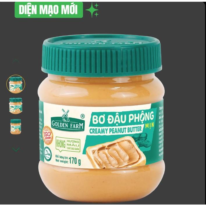 Bơ đậu phộng mịn 170 gam- bơ đậu phộng mịn 170gr