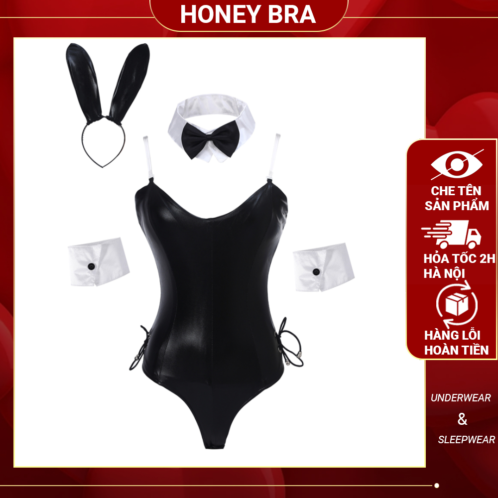 Bodysuit Thỏ Ngọc Da Bóng Siêu Gợi Cảm DN37 – Lột Xác Phong Cách, Nâng Tầm Cuộc Chơi Quyến Rũ
