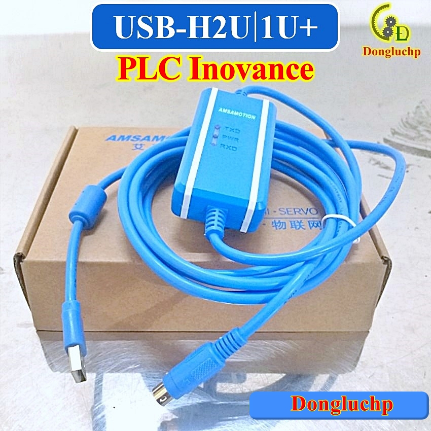Cáp USB lập trình PLC Inovance H0U, H1U, H2U USB-H2U/1U, Programing cable USB-H2U/1U+
