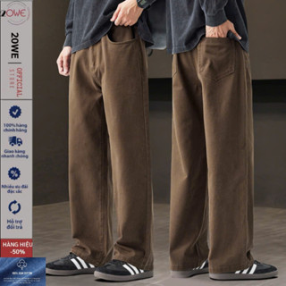 Quần jean Nam ống suông rộng SN01 Màu Nâu dáng baggy chất Demin dày dặn cao cấp 20WE style hàn quốc 2025