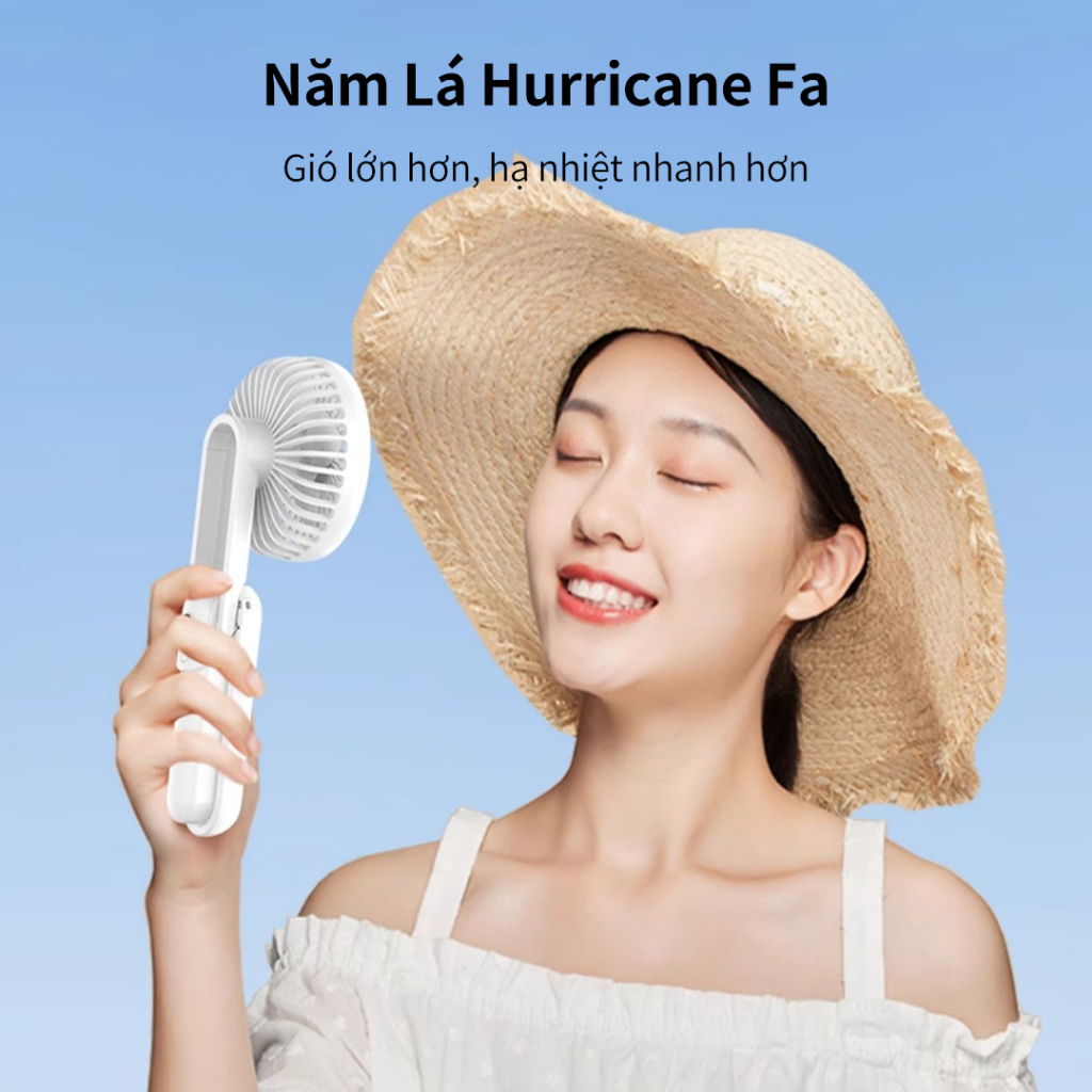 ‌QUẠT BÃO 5 CÁNH SIÊU SỨC GIÓ  ‌Động cơ trực thăng‌: Tạo gió tốc độ cao ‌9m/s 30°C chỉ sau 3s Thiết 