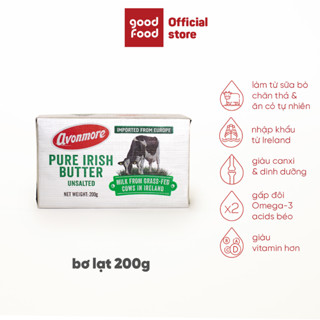 Bơ lạt cao cấp Avonmore nhập khẩu Ireland, bổ sung gấp đôi Omega-3 từ sữa bò nguyên chất - 200g