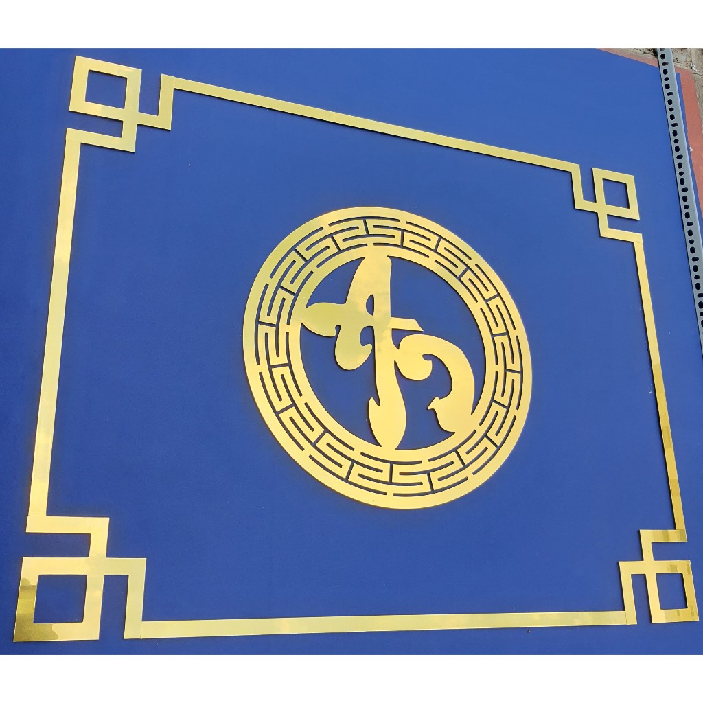 [FullBox] Ốp Tròn + Viền Chỉ bàn thờ treo tường phòng thờ tủ thờ gia tiên 2 tầng án gian đồ thờ cúng