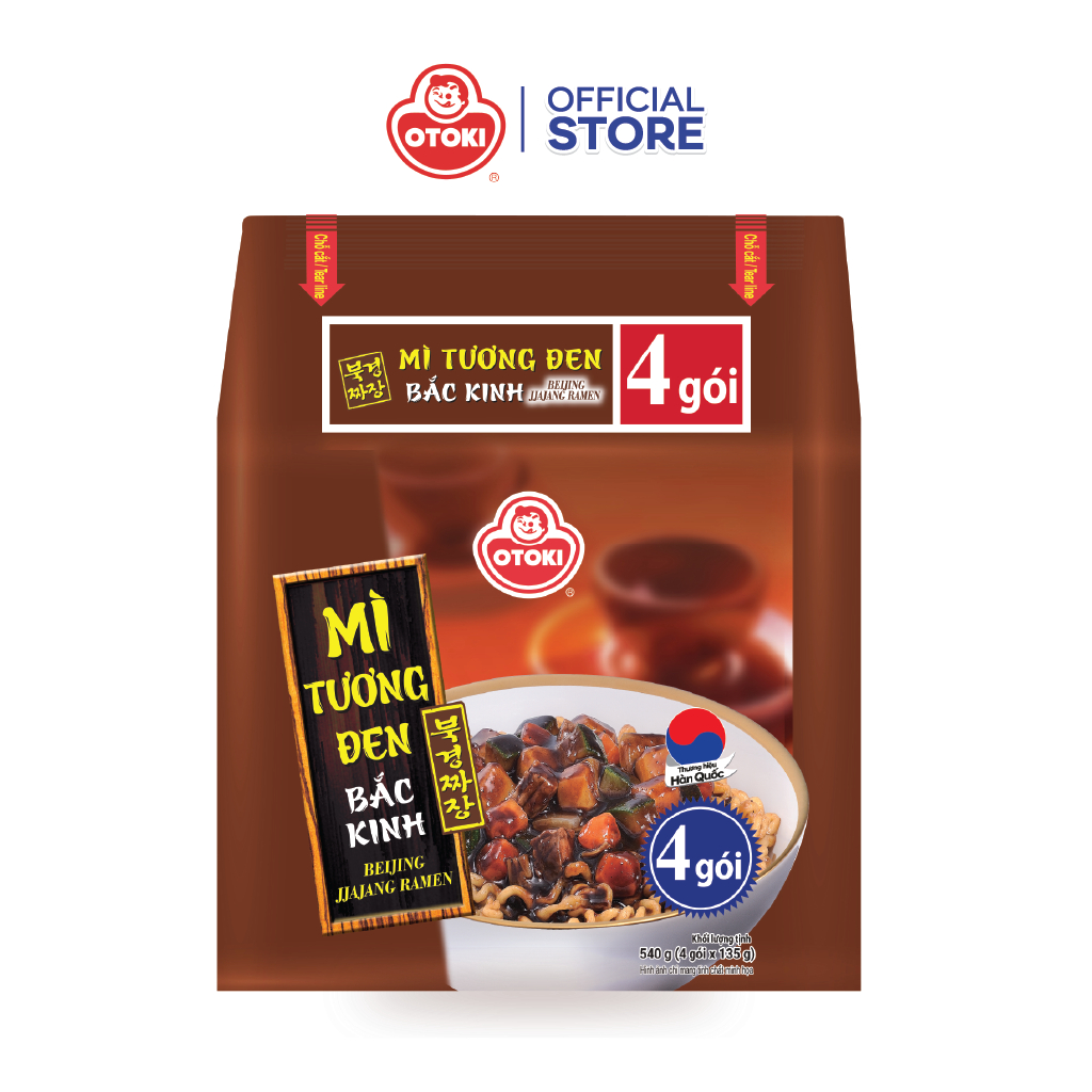 Lốc 4 gói Mì Tương Đen Bắc Kinh Otoki 135gx4