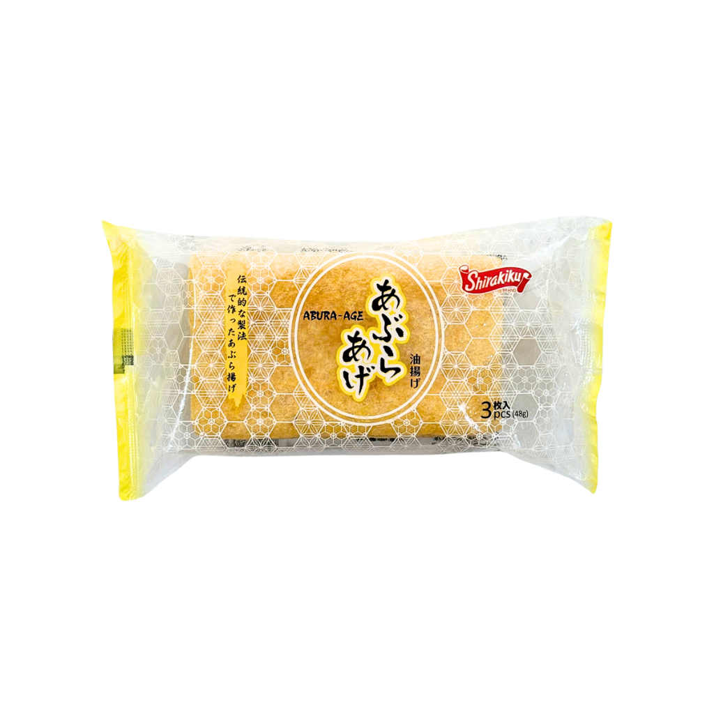 Đậu Phụ Chiên Abura Age Nhật Bản Shirakiku 48G Gói 3 Miếng [Đông Lạnh]