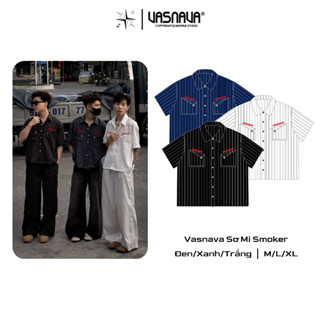  Sơ Mi Boxy Vasnava Smoker - Thêu 2 mặt túi hộp chéo tay ngắn Oversize Local Brand Streetwear Hot Trend 