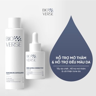Bioverse Bộ Đôi Toner Quacids 8% Exfoliator 150ml Và Tinh Chất B320 Ultra Corrective Booster 30ml Hỗ Trợ Mờ Thâm
