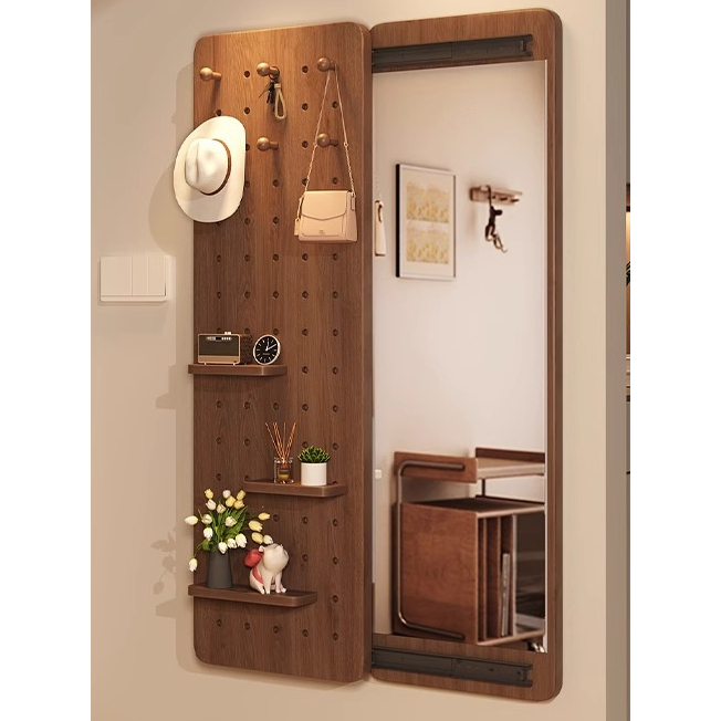  Gương thông minh cánh trượt treo tường kèm bảng lỗ treo đồ GREENCO decor 