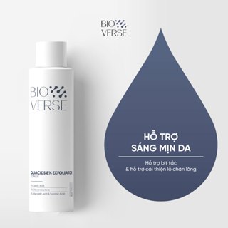 Toner AHA 8% Tẩy Da Chết, Sáng Da Và Ngừa Mụn Bioverse Quacids 8% Exfoliator 150ml