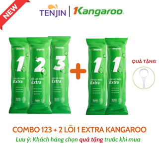 Bộ Lõi Lọc Nước 123  Kangaroo (123+11) hoặc 4 lõi (123+1) Loại Bỏ Tạp Chất Nhỏ Hàng Chính Hãng Dùng Cho Máy Có 3 Cốc Lọc