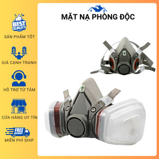  Mặt Nạ Phòng Độc Mặt Nạ Bảo Hộ Lao Động Chuyên Dụng Kèm Kính - Lọc Hơi Độc Chống Bụi Hóa Chất 