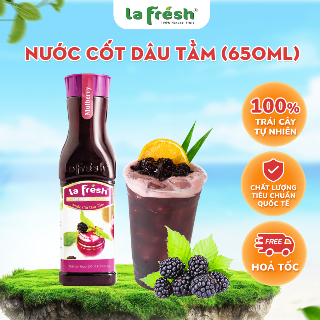 Nước Cốt Dâu Tằm LaFresh Chai 650ml - Pha chế nhanh tại nhà